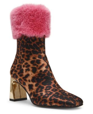 Betsey Johnson x Paris Hilton Women's Vita Pom Pom Square Toe Dress Booties