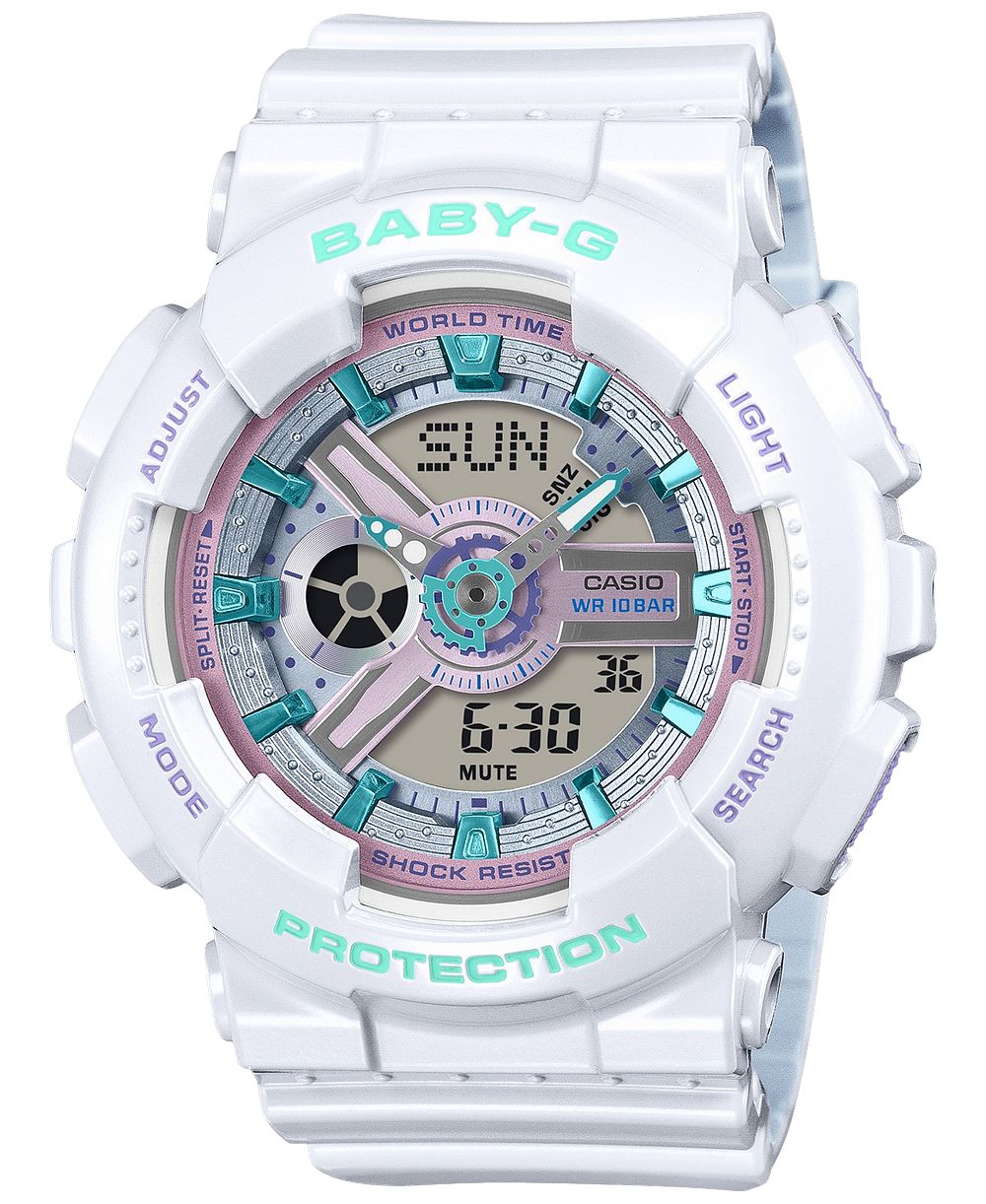 Часы G-Shock Women's Baby-G Japanese Quartz White Resin 43.4mm