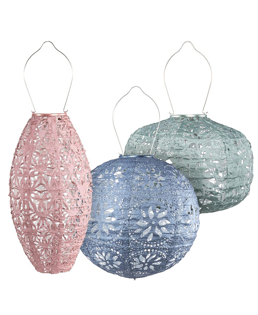 Набор солнечных фонарей Allsop Home & Garden Soji Stella Pastel Multi Shape 3-pack