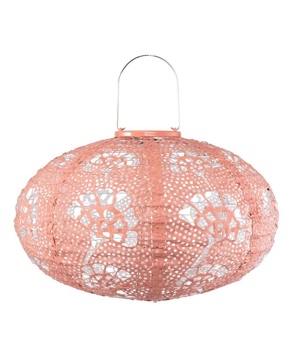 Allsop Home & Garden, Stella Luxe Oval Yarrow Clay LED Lantern (Battery Powered)