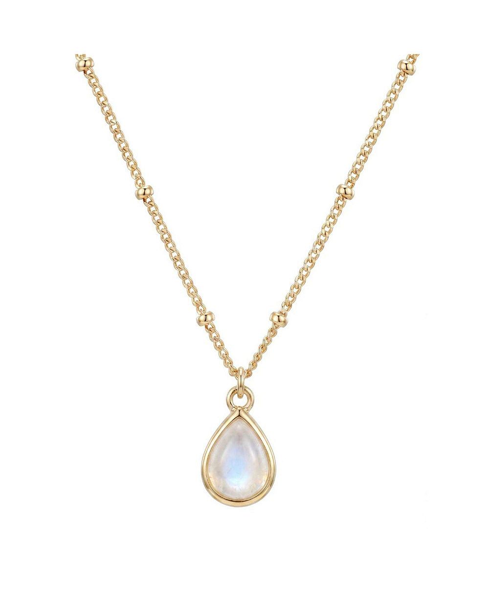 Adornia Fine Подвеска Moonstone в 14k Gold Plated в форме груши