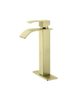 BUSDAYS Waterfall Single Handle Bathroom Sink Faucet