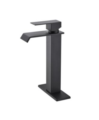BUSDAYS Single Handle Waterfall Spout Bathroom Faucet for Sink