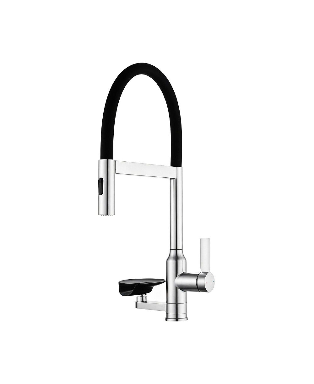 PHYING Brushed Nickel Kitchen Faucet 360 Degree Swivel High Arc Sink Faucet Single Handle Magnetic Pull Out Sprayer Kitchen Tap