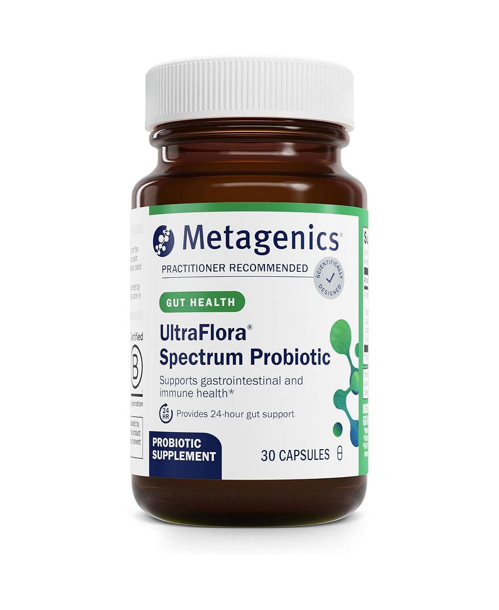 Metagenics UltraFlora Spectrum - Shelf-Stable Probiotic for Gut and Digestive Wellness, Healthy Microbiome and Flora Support - 30 Capsules