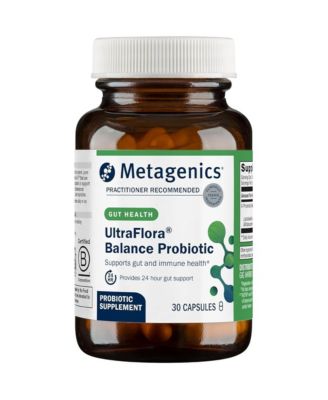 Metagenics UltraFlora Balance Probiotic - Shelf-Stable Daily Gut Health Supplement for Digestive and Immune Support - 30 Capsules