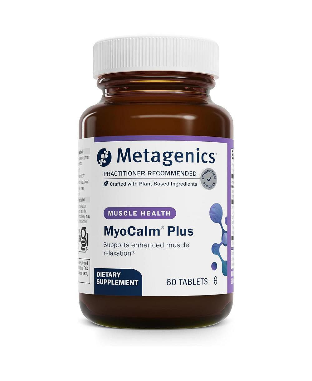 Metagenics MyoCalm Plus добавка для расслабления мышц и поддержки при стрессе с пассифлорой, валерианой, мелиссой, магнием и кальцием, 60 таблеток