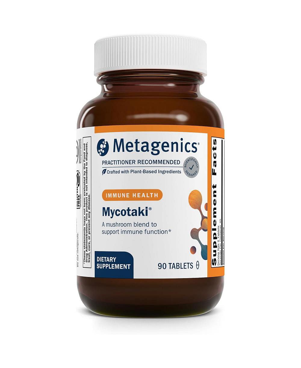 Metagenics Mycotaki - Immune Support for System Under Occasional Stress - With Reishi, Shiitake, Fu-Ling, Turkey Tail, Cordyceps - 90 Tablets