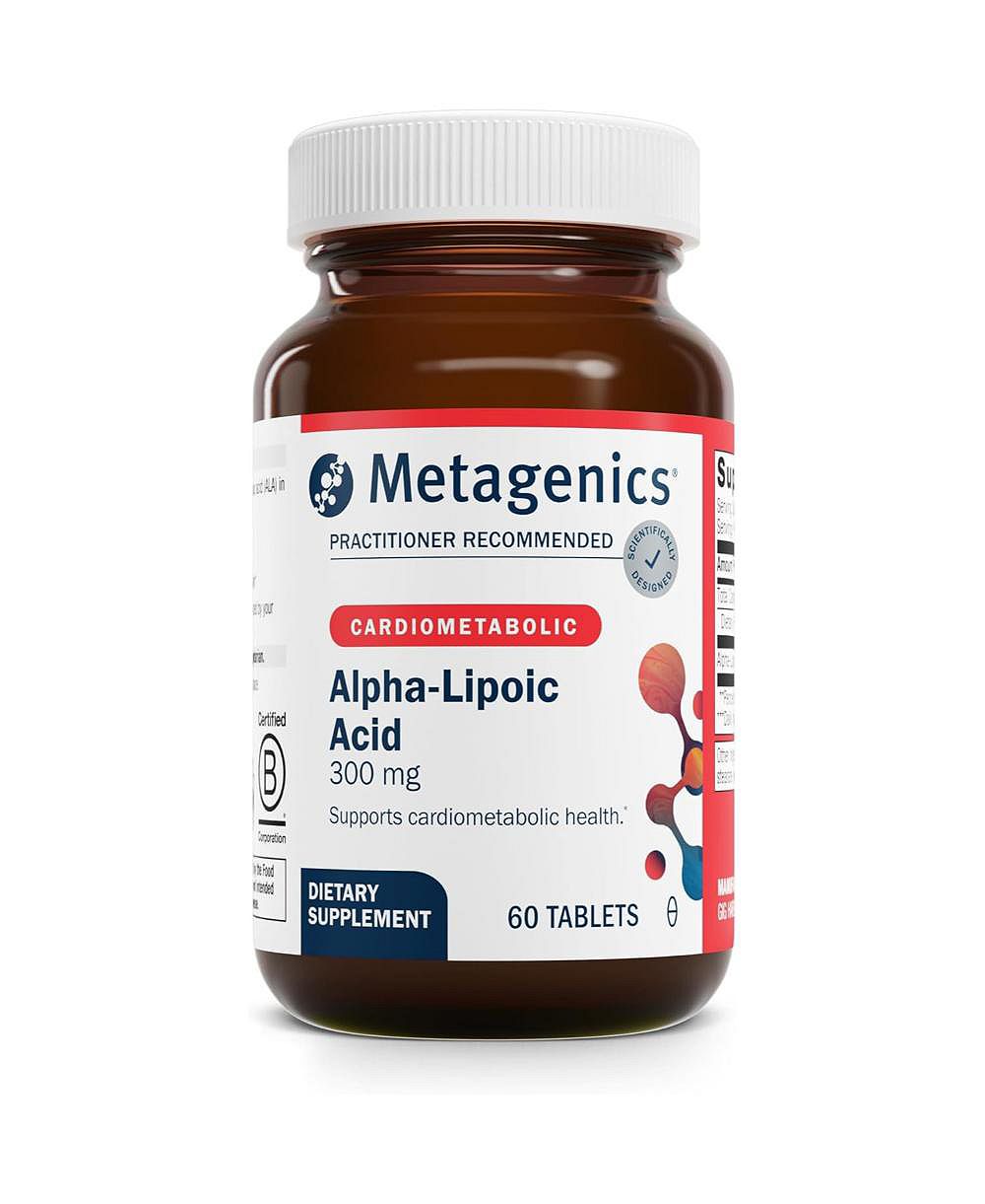 Metagenics Альфа-липоевая кислота 300 mg, добавка для метаболизма и здоровья мозга, 60 таблеток