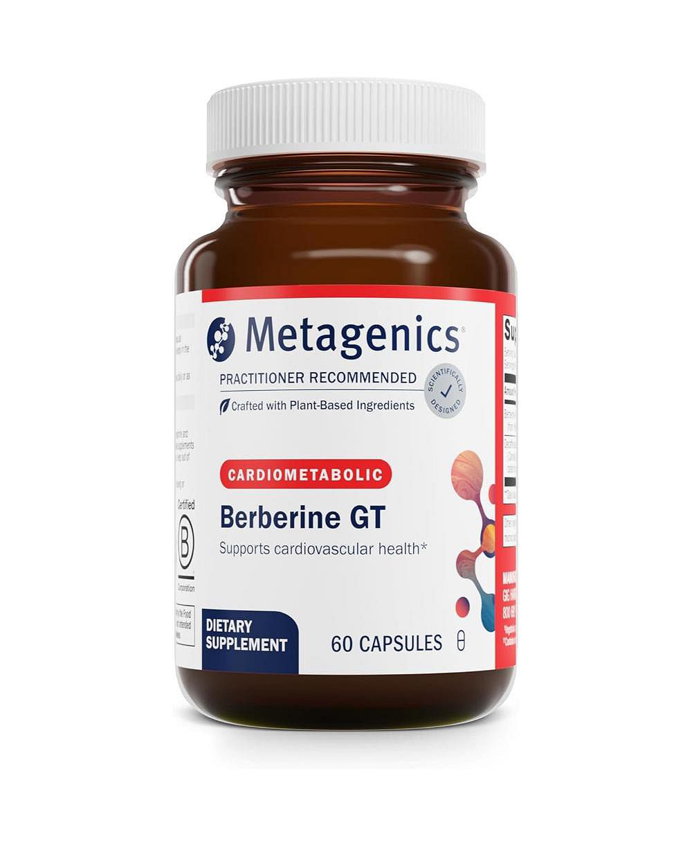 Metagenics Berberine GT - Berberine Supplement 500 mg - Supports Heart Health, Healthy Cholesterol, Triglyceride and Carbohydrate - 60 Capsules