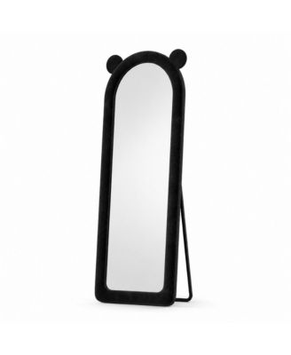 PHYING арочное зеркало в полный рост 63inch x24inch, рама из фланели с дизайном ушек медведя, декоративное зеркало с закругленными краями
