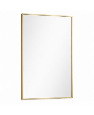 PHYING Прямоугольное зеркало для ванной 28x20 дюймов, современное настенное декоративное зеркало в металлической раме