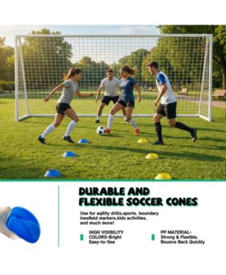 ZENY 6X12FT Soccer Goal for Backyard Kids Portable Soccer Net with High-Strength Nets
