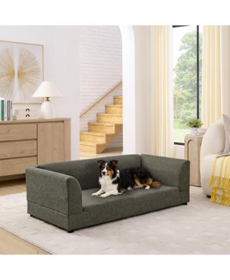 ZENY Comfortable Oversized Pet Sofa for Medium/Large Dogs - Modern Rectangular Design with Backrest