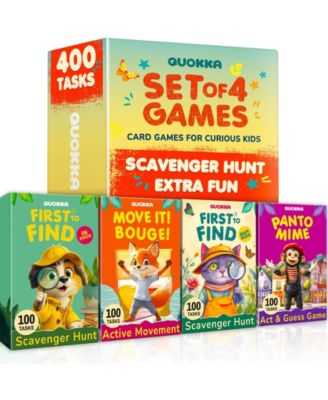 Игровой набор QUOKKA Active Movement для детей 4-8 лет, 100 карточек с упражнениями