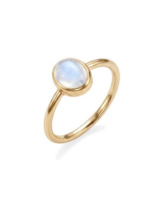 Кольцо Adornia Fine 14k Gold Plated Oval Moonstone