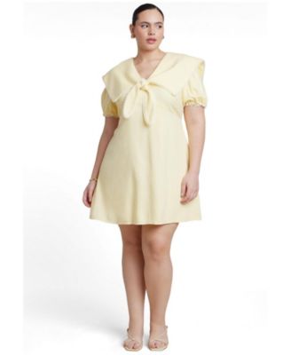 ELOQUII Women's Plus Size Sailor Collar Mini Dress