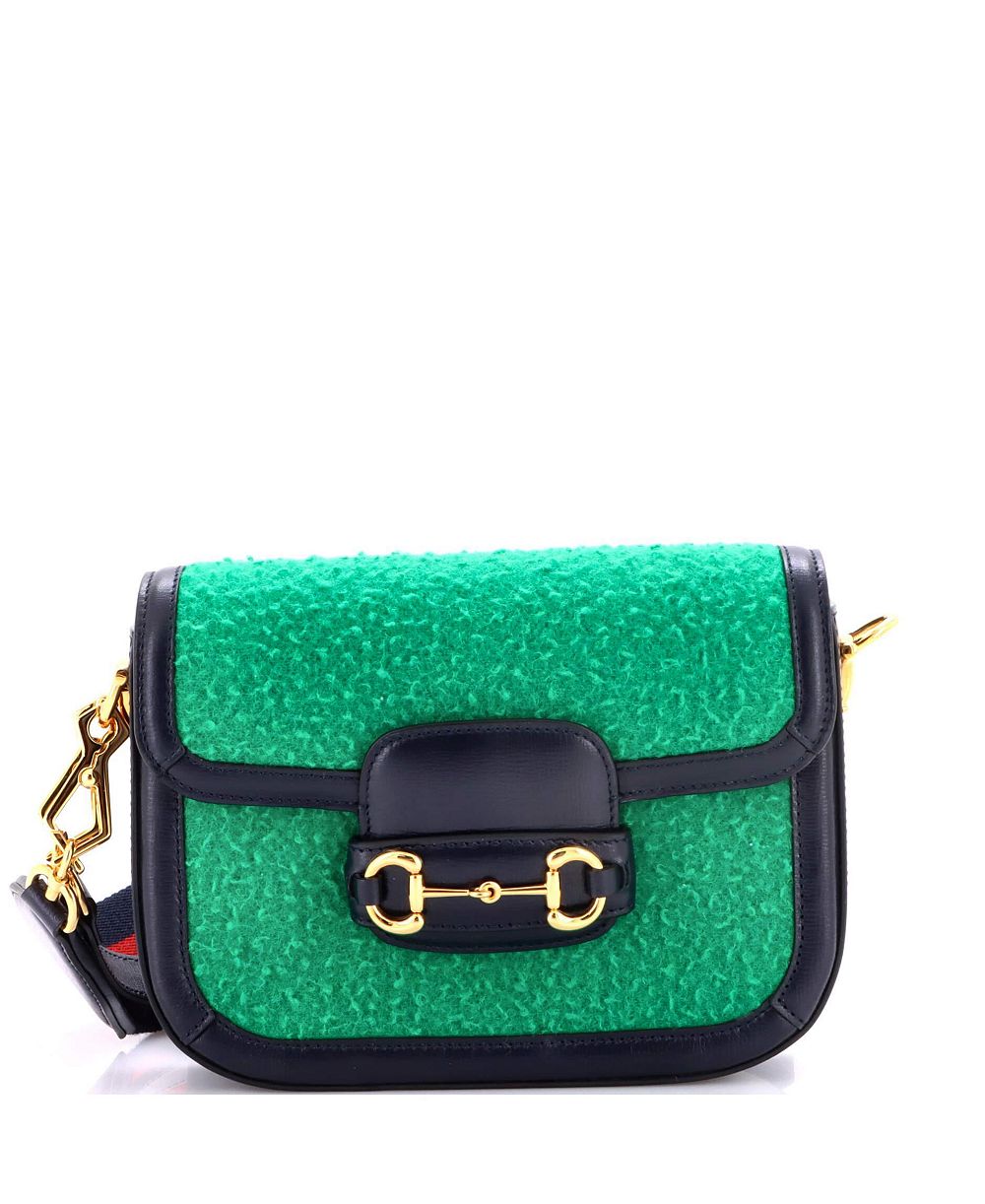 Pre-Owned Gucci Mini Horsebit 1955 Shoulder Bag Wool
