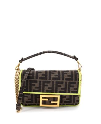 Pre-Owned Fendi Mini Baguette NM Bag Zucca Canvas
