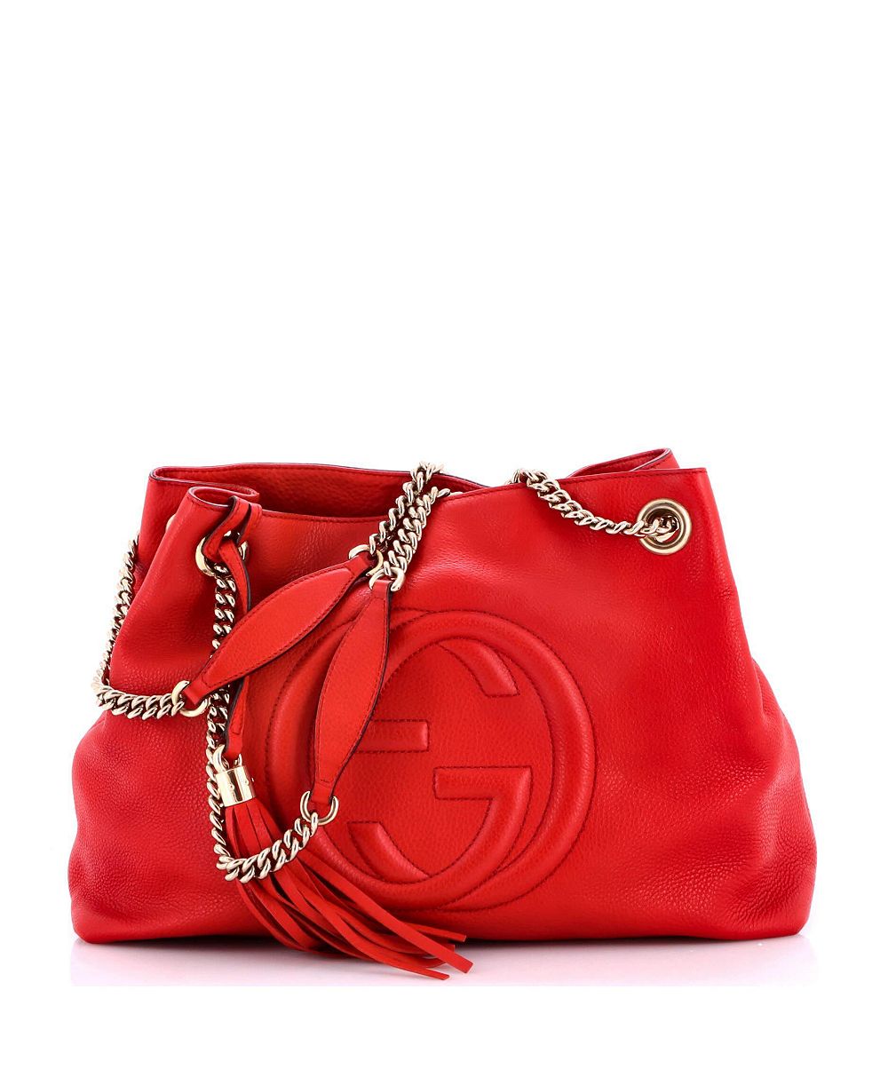 Pre-Owned Gucci Medium Soho Chain Strap Shoulder Bag Leather