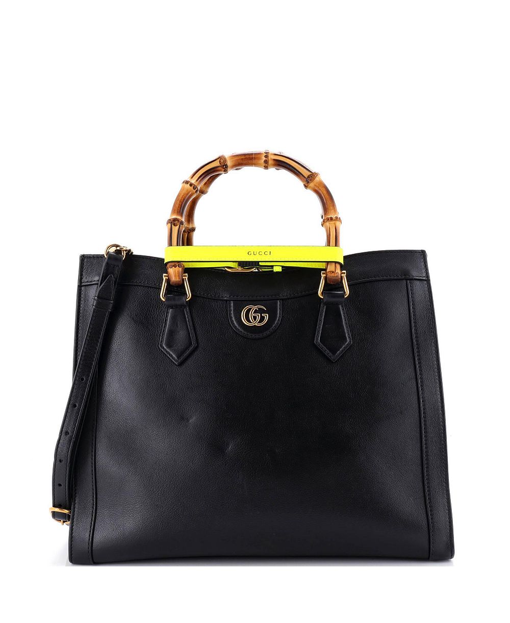 Pre-Owned Gucci Medium Diana NM Bamboo Handle Tote Leather