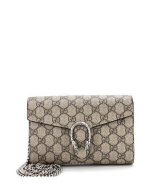 Б/у кошелек Gucci Dionysus с цепочкой, покрытый холст GG