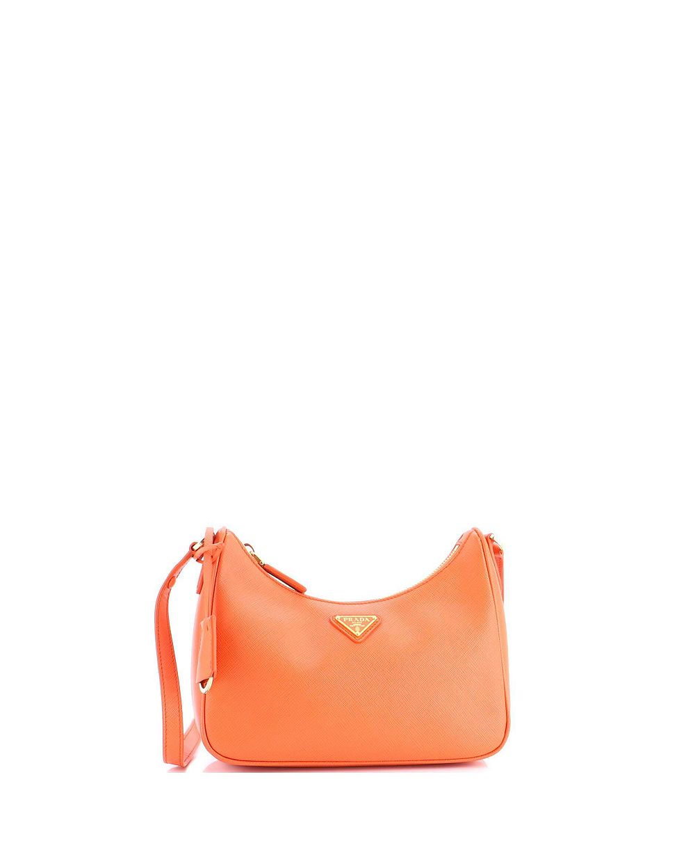 Pre-Owned Prada Mini Re-Edition Hobo Saffiano Leather