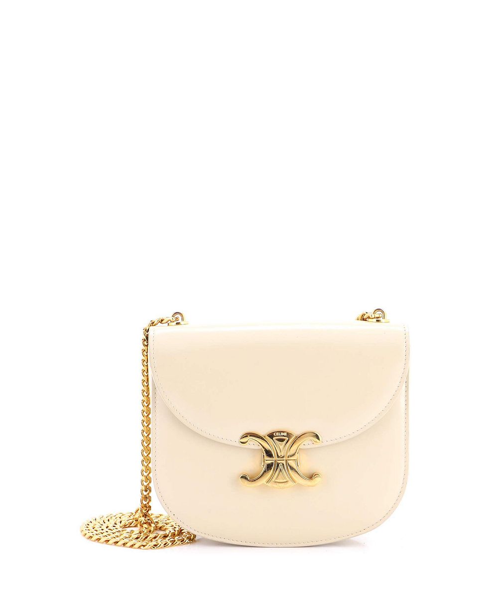 Сумка Celine Triomphe Besace Clea Chain Flap кожаная Pre-Owned