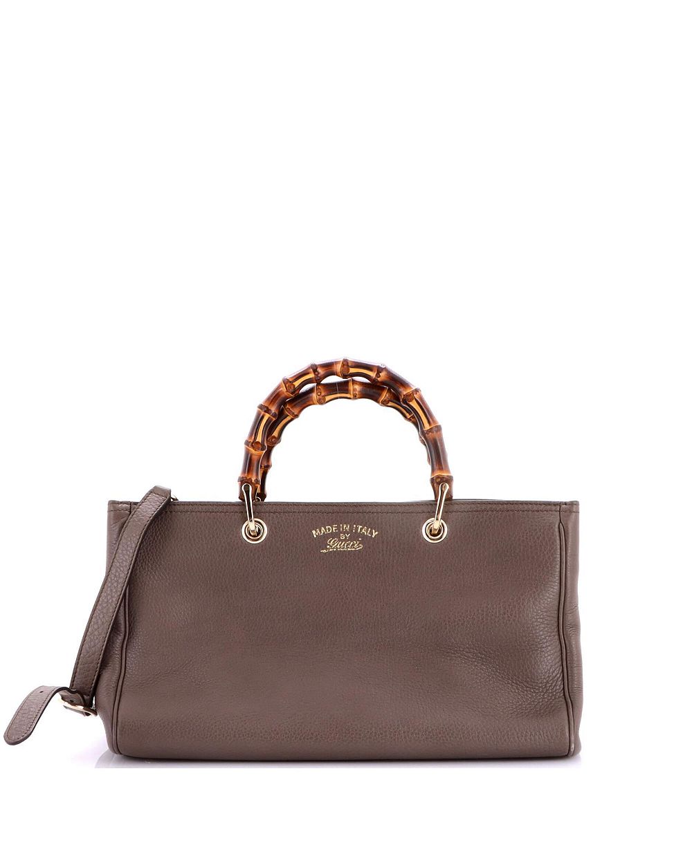 Pre-Owned Gucci Medium Bamboo Shopper Tote Leather