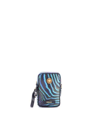 Сумка через плечо Pre-Owned Versace Micro Medusa Biggie Pouch Printed Leather