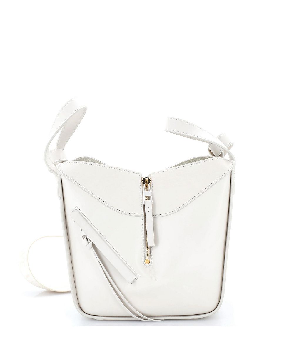 Сумка Loewe Compact Monochrome Hammock из кожи с логотипом Jacquard