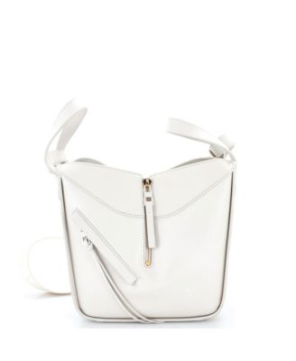Сумка Loewe Compact Monochrome Hammock из кожи с логотипом Jacquard
