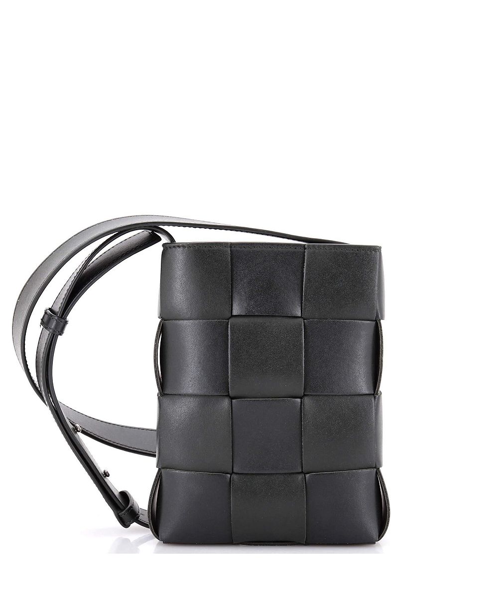 Бренд Bottega Veneta Cassette сумка через плечо кожаная Maxi Intrecciato