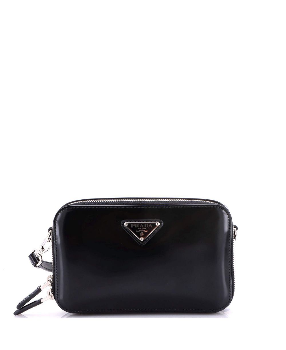 Сумка через плечо Pre-Owned Prada Zip Around из брашированной кожи