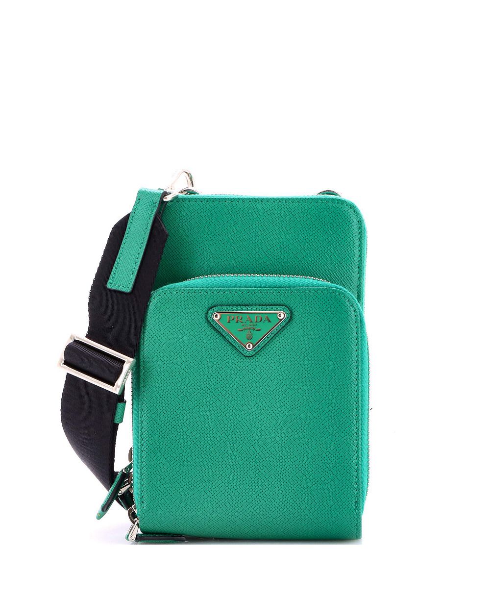 Б/у сумка Prada Front Pocket для телефона через плечо из кожи Saffiano