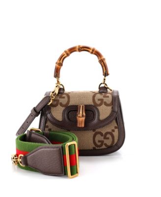 Pre-Owned Gucci Mini Bamboo 1947 сумка на ручке Jumbo GG Canvas