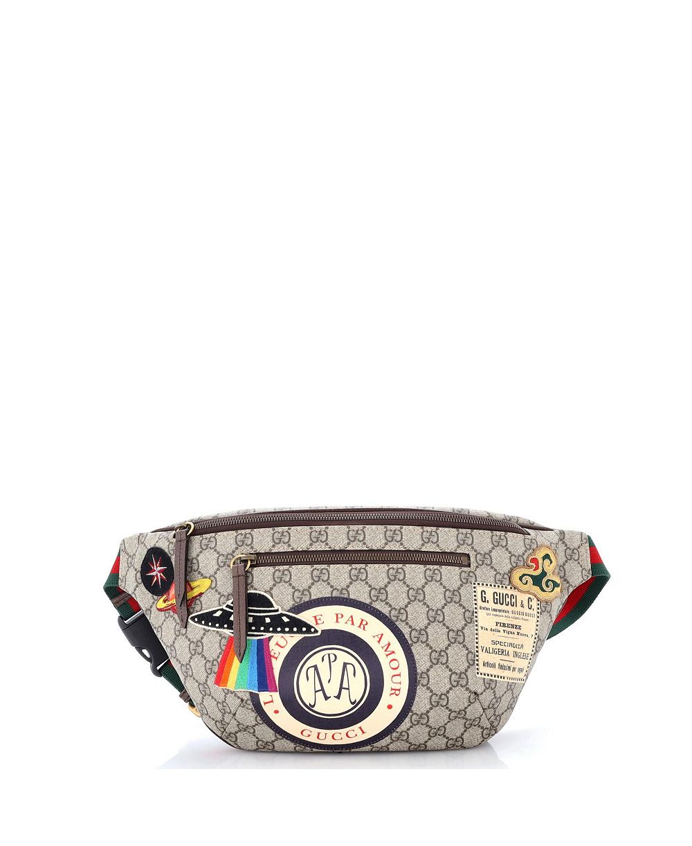 Сумка-пояс Pre-Owned Gucci Courrier Zip Belt Bag GG Coated Canvas