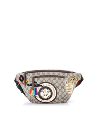 Pre-Owned Gucci Courrier Zip Belt Bag GG Coated Canvas with Applique