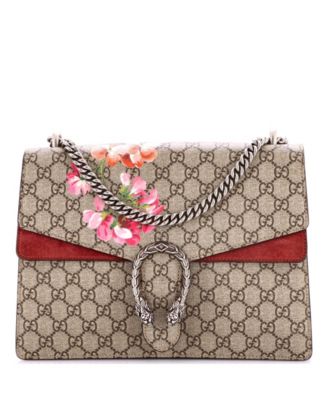 Сумка Gucci Dionysus Medium с принтом Blooms, кожаная