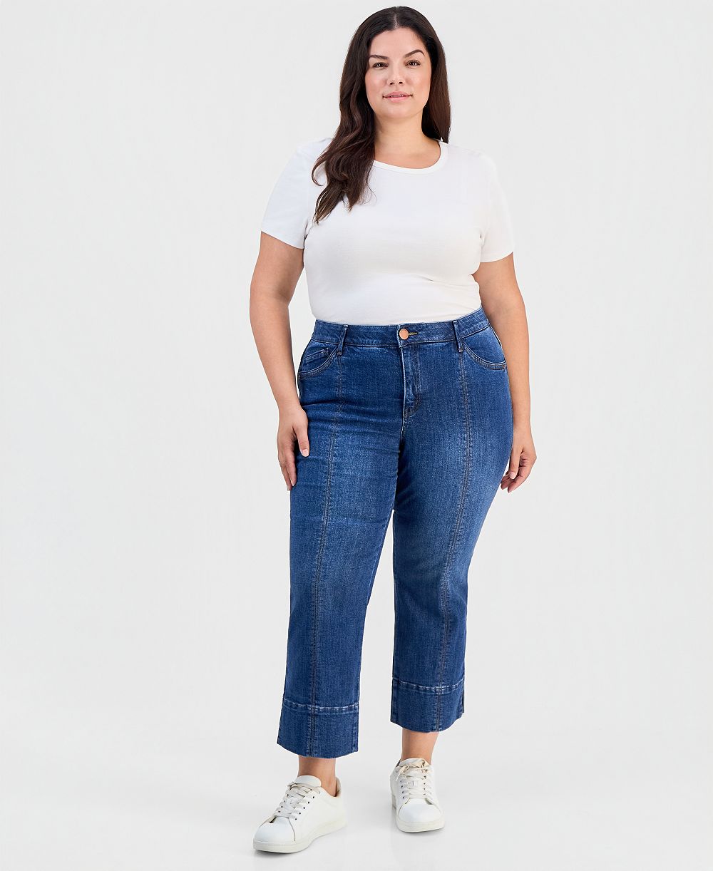 Джинсы Democracy Trendy Plus Size с расклешенным низом