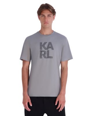 KARL LAGERFELD PARIS Men's Faux Embroidered Graphic T-Shirt