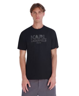 Karl Lagerfeld Paris Men's Tangled Rope Textured Karl Graphic T-Shirt