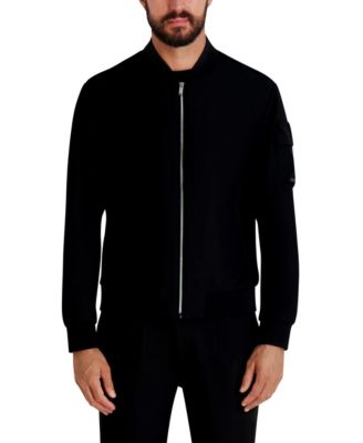 KARL LAGERFELD PARIS Men's Ponte Bomber Jacket