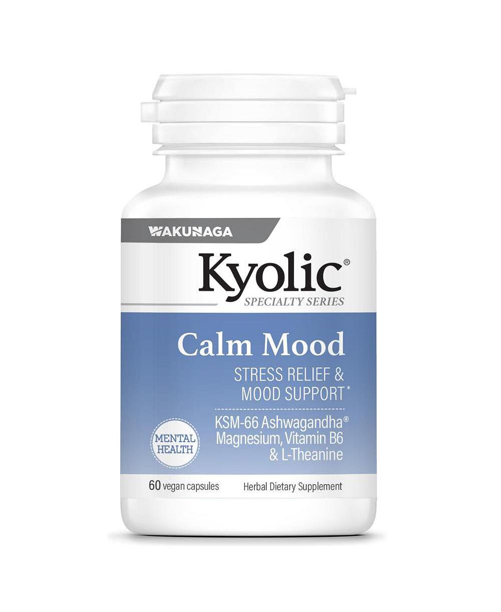 Специальная серия Kyolic Calm Mood, снятие стресса и поддержка настроения, 60 вегетарианских капсул
