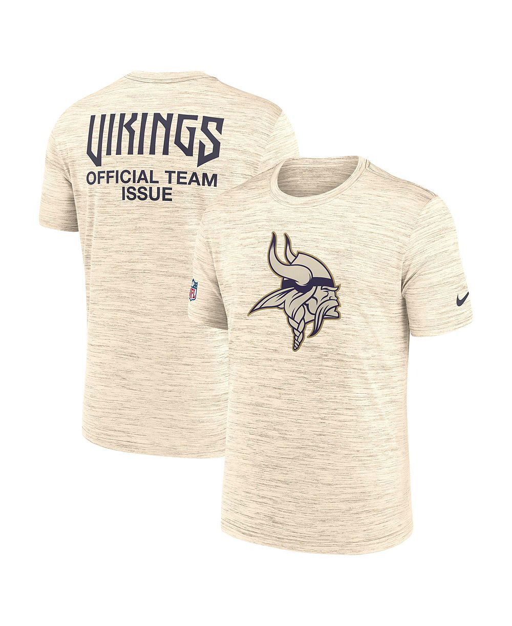 Nike Men's Natural Minnesota Vikings 2026 Rivalries Collection Sideline Velosity T-Shirt
