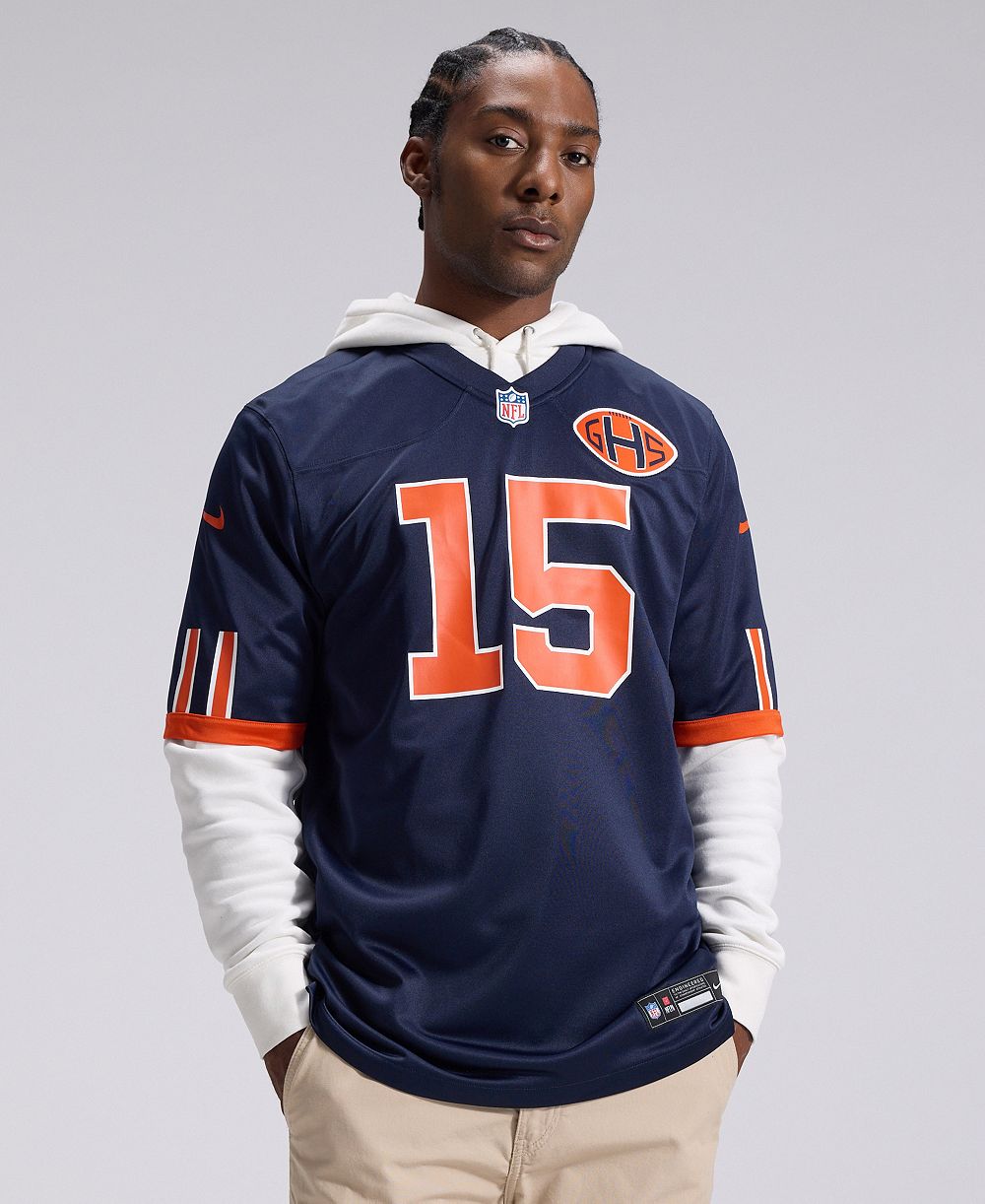 Nike - мужская игровая джерси Chicago Bears 2026 Rivalries Collection цвета Navy, имя Rome Odunze