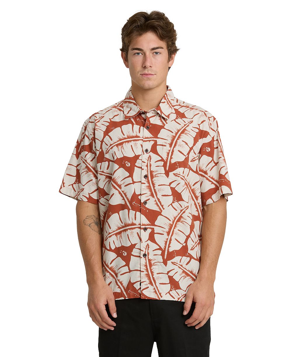 Мужская рубашка Quiksilver Waterman Fronds Short-Sleeve