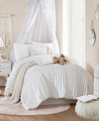 Intelligent Design Ivy Ruched Bow Tie 4-Piece Comforter Set, Twin/Twin XL