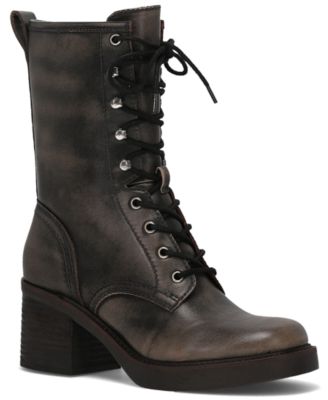 Frye and Co. женские ботильоны на блочном каблуке с шнуровкой, модель Fynn