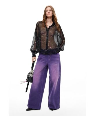 Desigual женские широкие вельветовые брюки